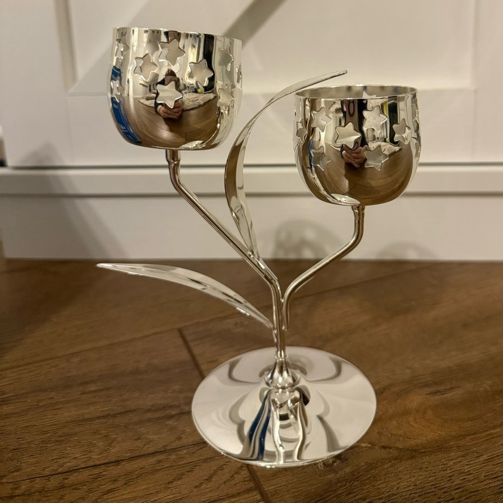 1997 Chadwick Miller CMI Candlestick With Stars Silver Plated